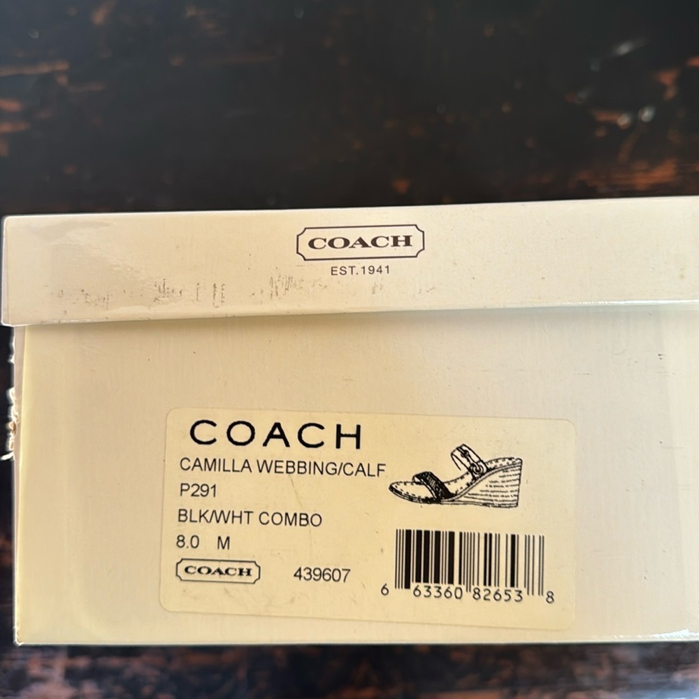 Coach, cork wedge sandals. Very good condition.